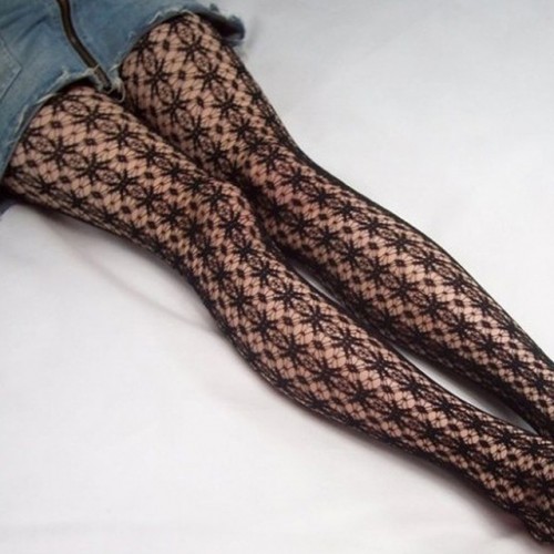 Womens Net Flower Fishnet Pantyhose Tights Stockings